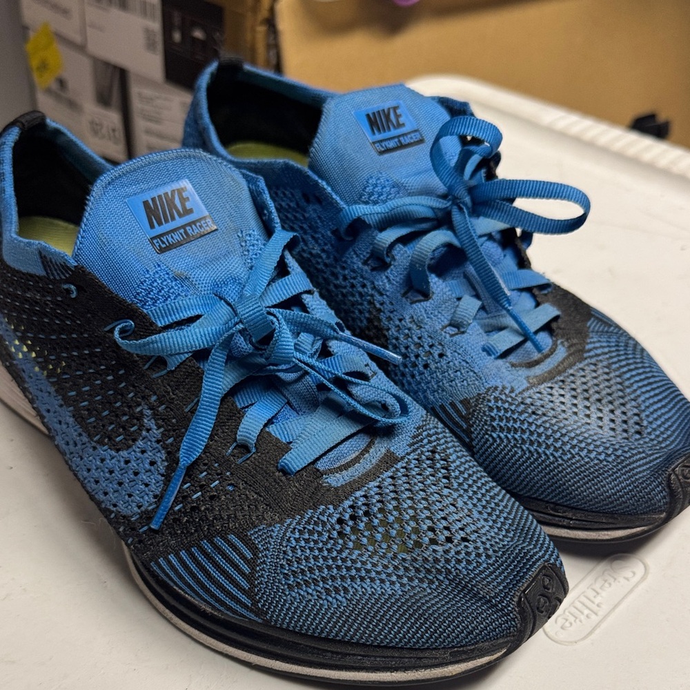 Nike Flyknit racer black photo blue